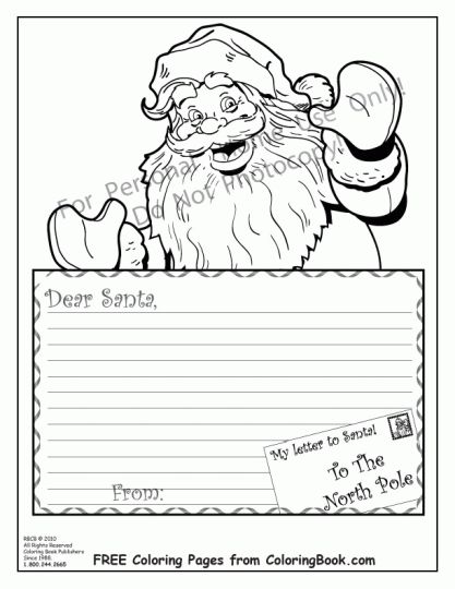 Letter To Santa Coloring Page - Part 3